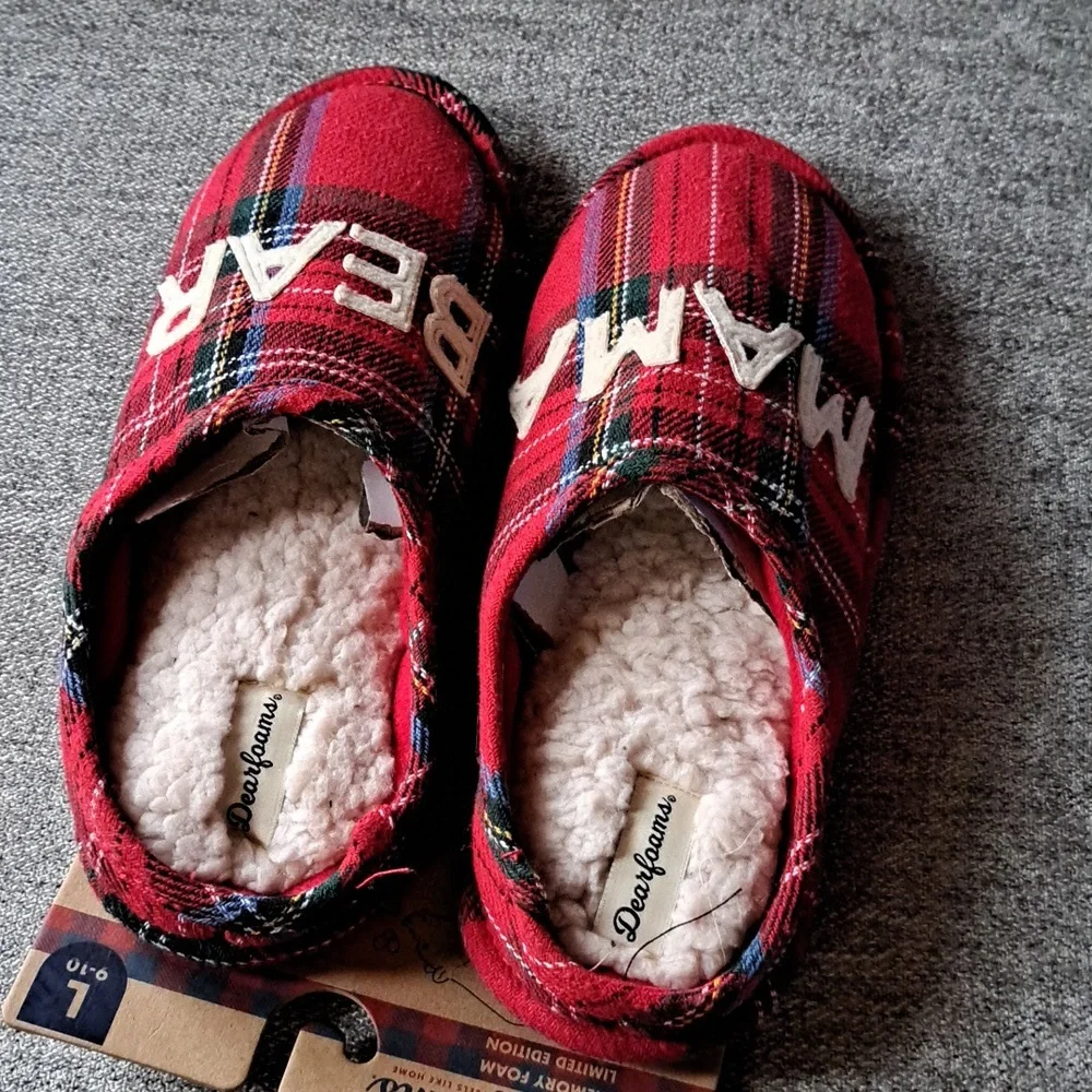 Dearfoam Mama Bear Slippers Memory Foam L 9-10 - Picture 3 of 3